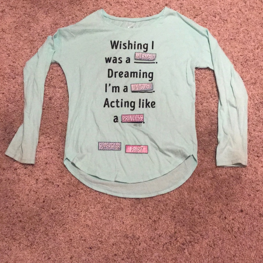 Girls sparkle and velcro shirt